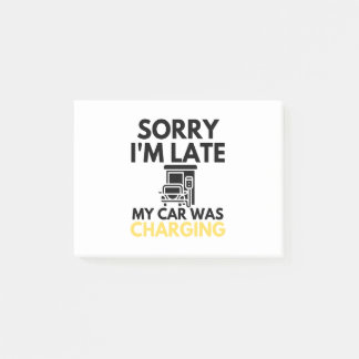 Het spijt me dat ik te laat ben... Mijn auto was e Post-it® Notes