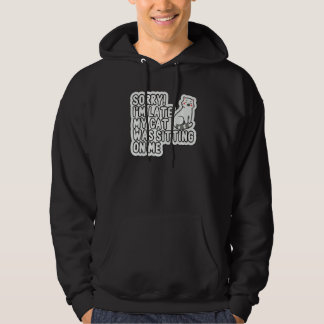 Het spijt me dat ik te laat ben... mijn kat zat op hoodie