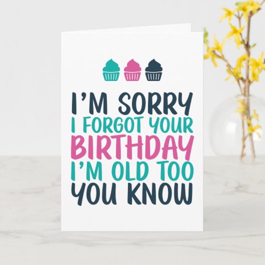 Het spijt me dat ik vergeten ben dat ik te grappig kaart (Gele Bloem)