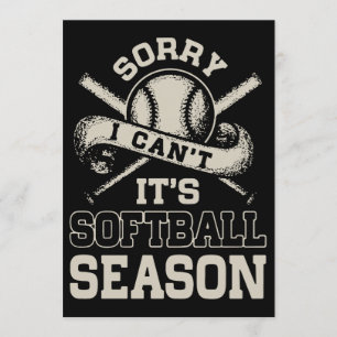 Het spijt me dat ik zijn softball t-shirts niet ve kaart