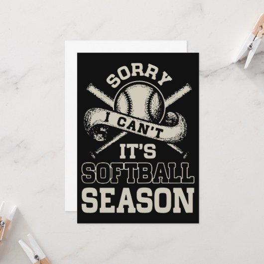 Het spijt me dat ik zijn softball t-shirts niet ve kaart (Voorkant / Achterkant in situ)