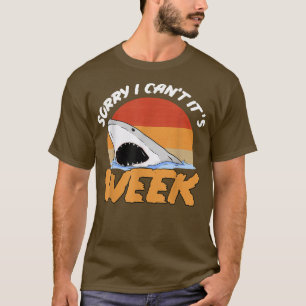 Het spijt me dat ik zijn week doortrek in de haaie t-shirt