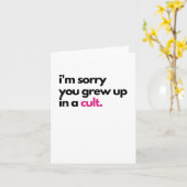 Het spijt me dat je bent opgegroeid in een sekte K Kaart (Gele Bloem)