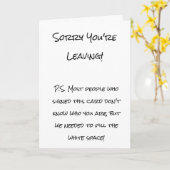 Het spijt me dat je een kaartje achterlaat. kaart (Gele Bloem)
