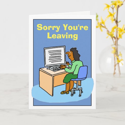 Het spijt me dat je het Aziatische Vrouw verlaat. Kaart (Gele Bloem)