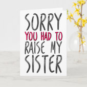 Het spijt me dat je mijn zuster moest oplichten, M Kaart (Gele Bloem)