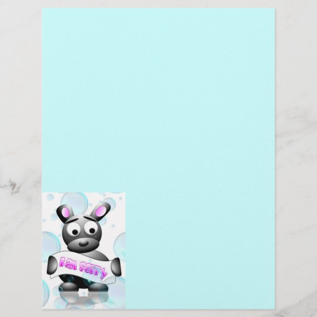 Het spijt me dat Letterhead (Voorkant)