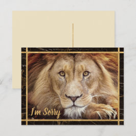 Het spijt me dat Lion Foto Afbeelding Briefkaart