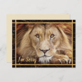 Het spijt me dat Lion Foto Afbeelding Briefkaart (Voorkant / Achterkant)