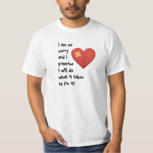 Het spijt me dat T-shirt voor mannen