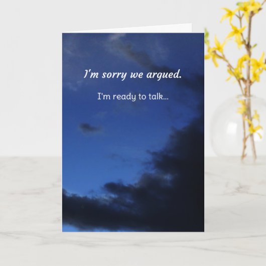 Het spijt me dat we ruzie maakten... Relaties Kaart (Gele Bloem)