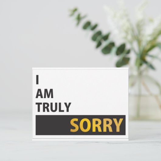 Het spijt me echt briefkaart (Staand voorkant)