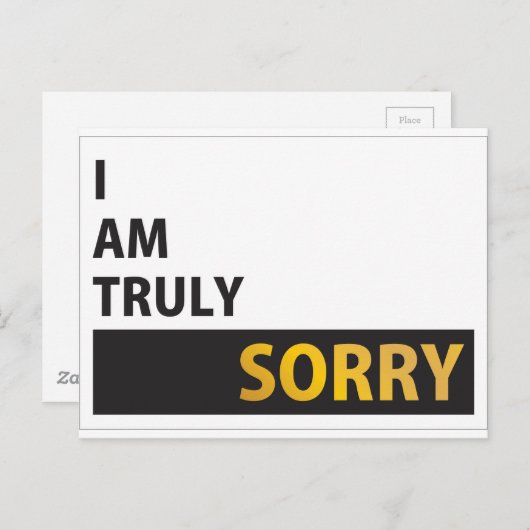 Het spijt me echt briefkaart (Voorkant / Achterkant)