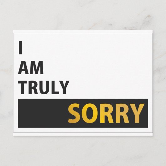 Het spijt me echt briefkaart (Voorkant)