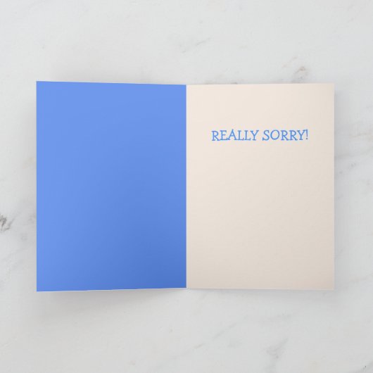 Het spijt me echt dat Cute Cat Apology Kaart (Binnen)