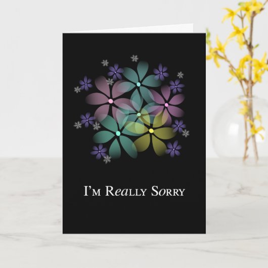 Het spijt me echt, sorry kaart (Gele Bloem)