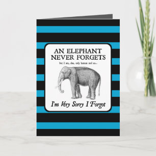 Het spijt me erg dat ik het vergeten ben kaart