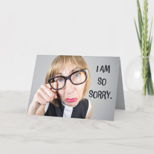 Het spijt me excuses Lelijk huilen Vrouw in Humor Feestdagen Kaart