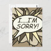 HET SPIJT ME Fun Retro Comic Book Pop Kunst Briefkaart (Voorkant / Achterkant)