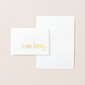 Het spijt me, gouden folie folie kaarten (Display)