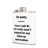 Het spijt me. heupfles (Links)