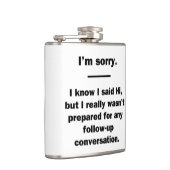 Het spijt me. heupfles (Rechts)