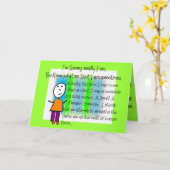 "Het spijt me" Hilarious wenskaart Kaart (Gele Bloem)