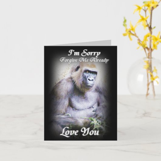 Het spijt me, hou van je_ kaart (Gele Bloem)