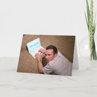 Het spijt me, ik ben een idioot kaart