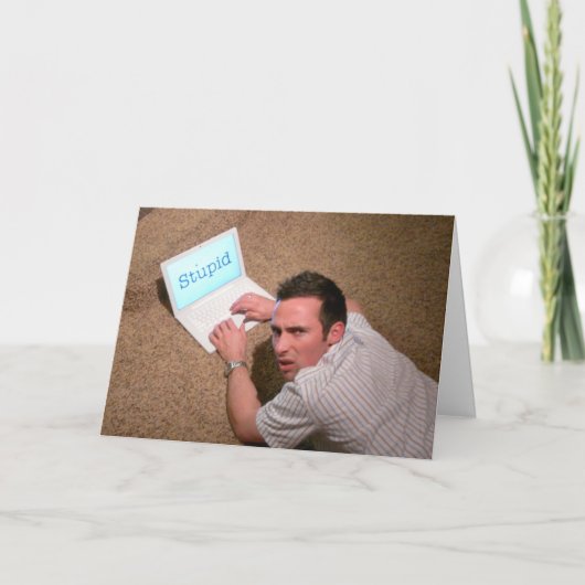 Het spijt me, ik ben een idioot kaart (Voorkant)
