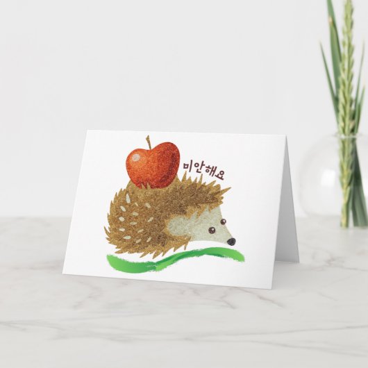 Het spijt me in de Koreaanse 사 과 -미 해 요 Kaart van  (Voorkant)