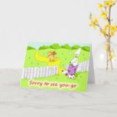 Het spijt me je te zien gaan kaart (Gele Bloem)