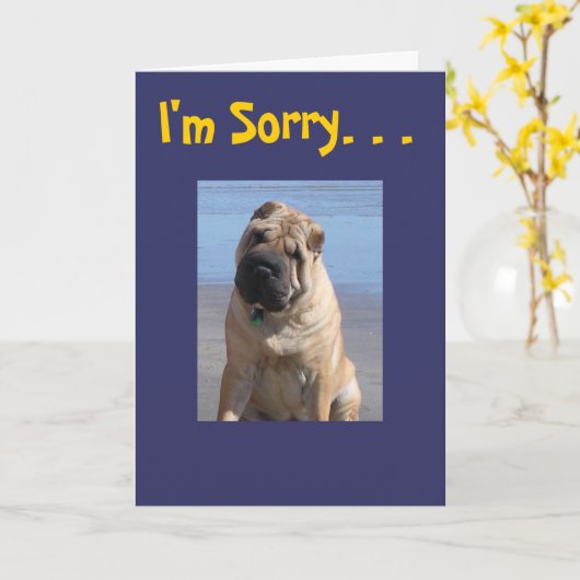 Het spijt me kaart (Gele Bloem)