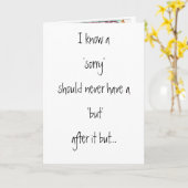 Het spijt me kaart (Gele Bloem)