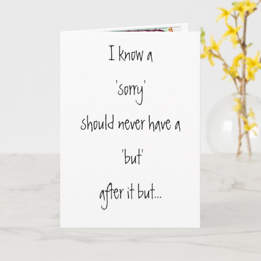 Het spijt me kaart (Gele Bloem)