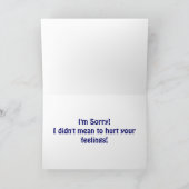 Het spijt me. kaart (Binnen)