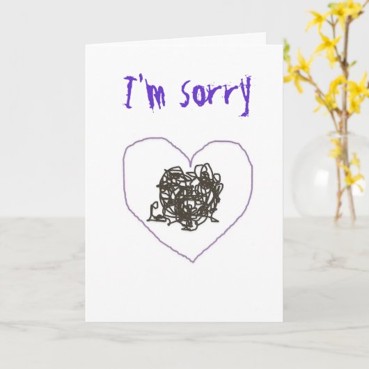 Het spijt me kaart (Gele Bloem)