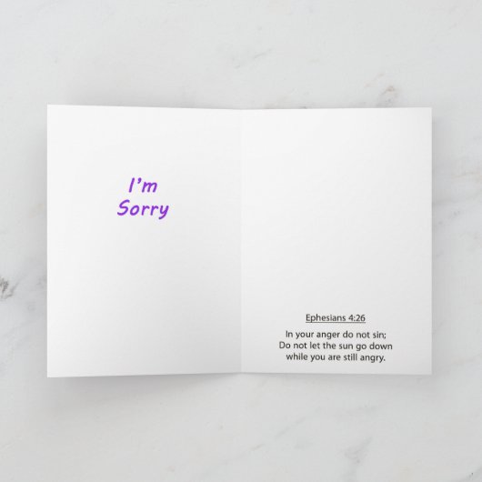 Het spijt me kaart (Binnen)