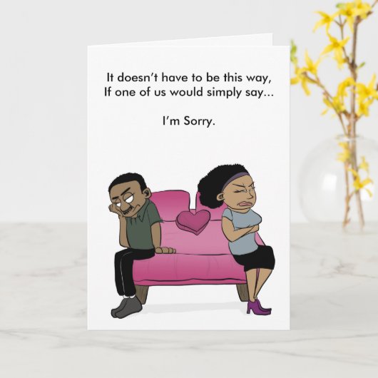 Het spijt me kaart (Gele Bloem)