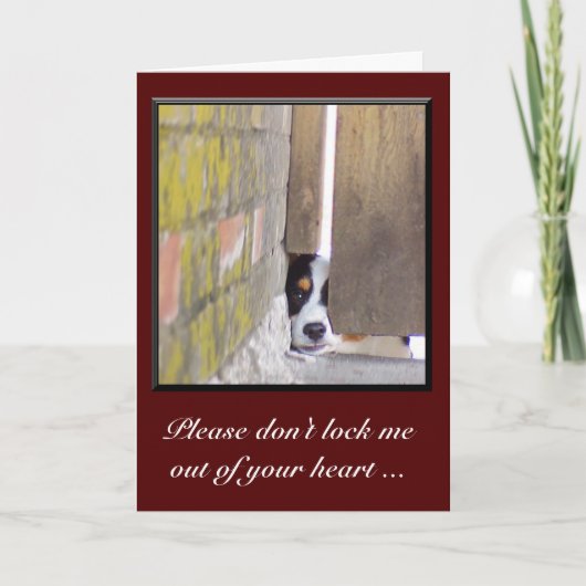 Het spijt me Kaart, sluit me niet uit Kaart (Voorkant)