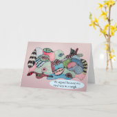 Het spijt me, Mind in een Tangle in Pink Blue Apol Kaart (Gele Bloem)