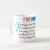 Het spijt me Mok (Voorkant links)