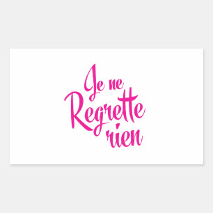 Het spijt me nergens van - Je ne Regrette Rien Rechthoekige Sticker