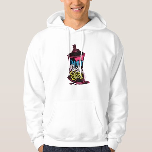 Het spijt me niet echt hoodie (Voorkant)