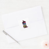 Het spijt me niet echt vierkante sticker (Envelop)