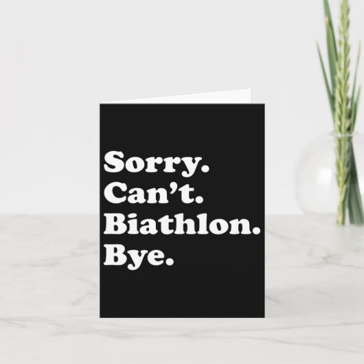 Het spijt me niet, Funny Biathlon Kaart (Voorkant)