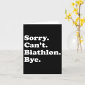 Het spijt me niet, Funny Biathlon Kaart (Gele Bloem)