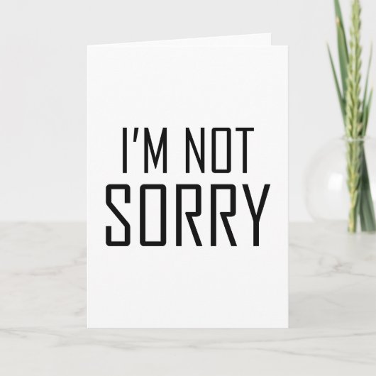 Het spijt me niet kaart (Voorkant)