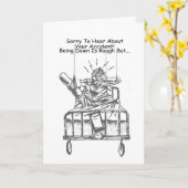 Het spijt me om te horen over je ongeluk kaart (Gele Bloem)