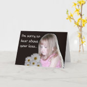 Het spijt me om te horen over je verlies kaart (Gele Bloem)